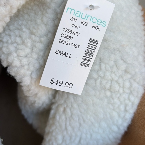 Maurices Brown Faux Suede Sherpa Trim Vest SMALL New! - Picture 7 of 7